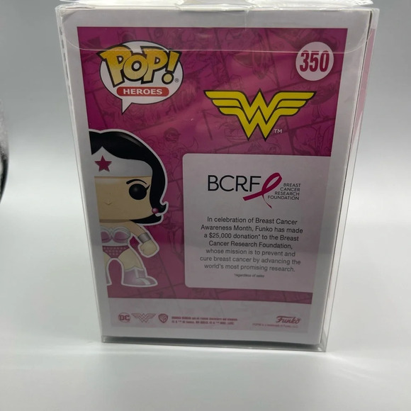 Funko Pop Heroes: Breast Cancer Awareness - Wonder Woman with Pop Protector Case - Picture 3 of 8